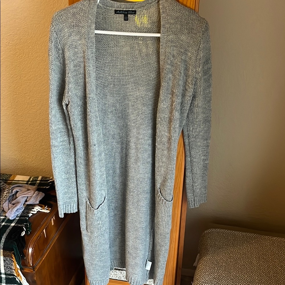 Gray Women's Sweater Cardigan